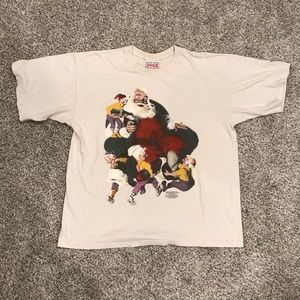 Vintage Coca Cola Christmas Santa Holiday Shirt